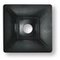 Soporte plástico negro para bridas, 28 x 28 mm